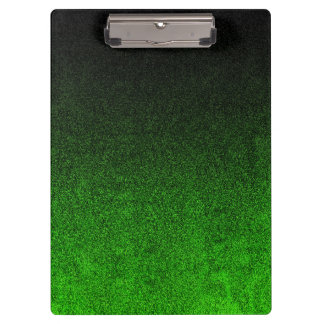 Falln Black & Green Glitter Gradient Clipboard