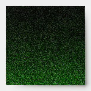 Falln Black & Green Glitter Gradient Envelope