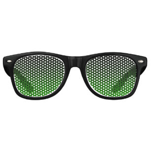 Falln Black & Green Glitter Gradient Retro Sunglasses