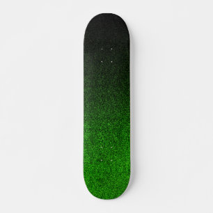 Falln Black & Green Glitter Gradient Skateboard