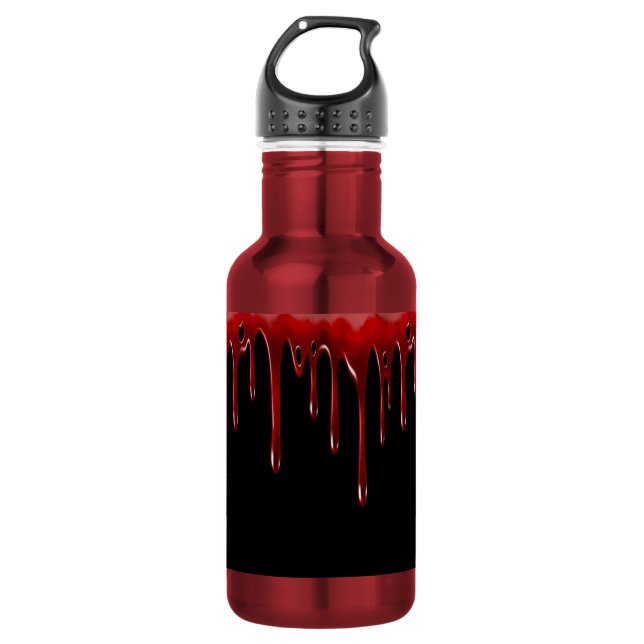 Falln Blood Drips Black 532 Ml Water Bottle (Front)