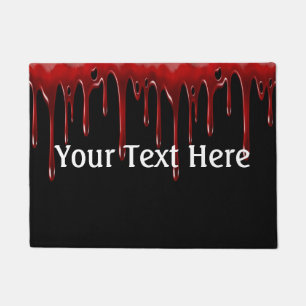 Falln Blood Drips Black Doormat