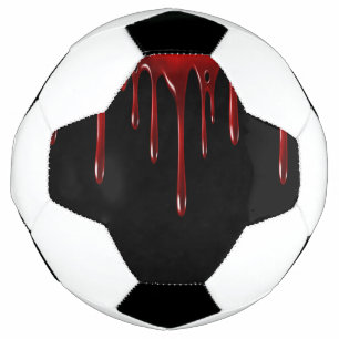 Falln Blood Drips Black Soccer Ball