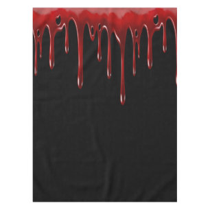 Falln Blood Drips Black Tablecloth