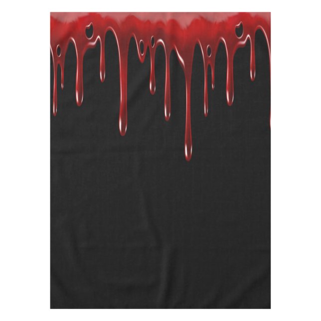 Falln Blood Drips Black Tablecloth (Front)