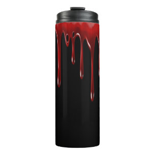 Falln Blood Drips Black Thermal Tumbler