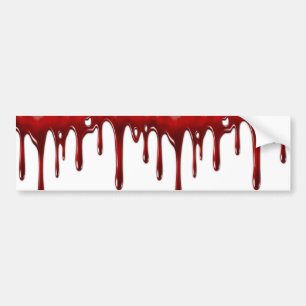 Falln Blood Drips White Bumper Sticker