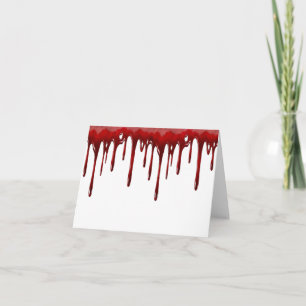 Falln Blood Drips White Card