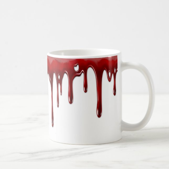 Falln Blood Drips White Coffee Mug (Right)