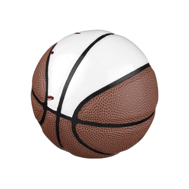 Falln Blood Drips White Mini Basketball (Angled)