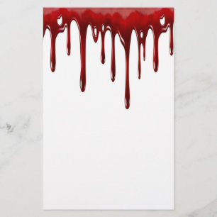 Falln Blood Drips White Stationery