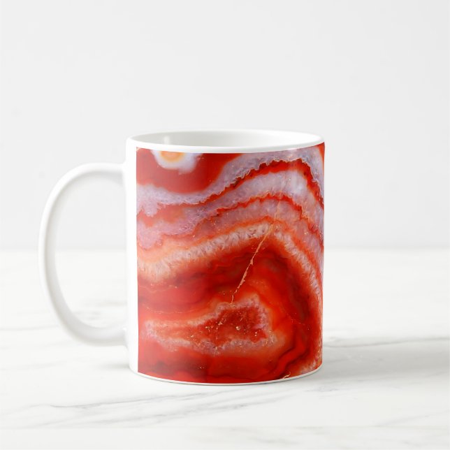 Falln Blood Orange Agate. Coffee Mug (Left)