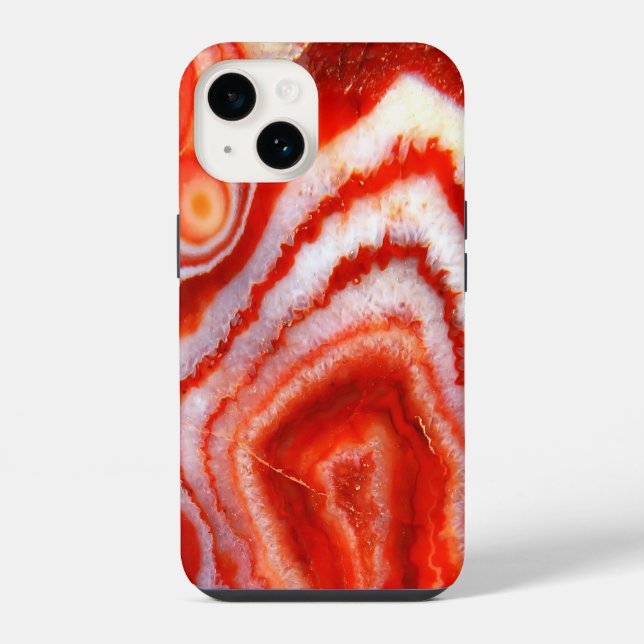 Falln Blood Orange Agate. iPhone Case (Back)