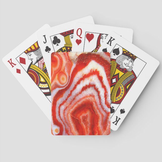 Falln Blood Orange Agate. Playing Cards (Back)