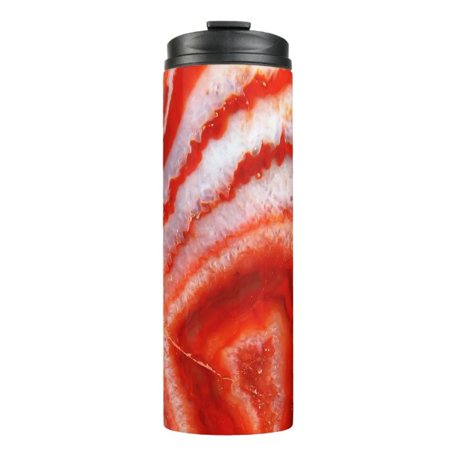 Falln Blood Orange Agate. Thermal Tumbler (Front)