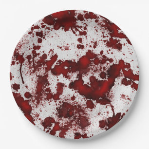 Falln Blood Stains Paper Plate