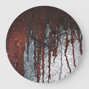 Falln Bloody Rust Drips Large Clock