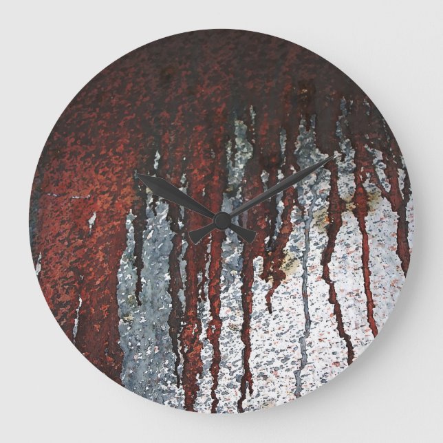 Falln Bloody Rust Drips Large Clock (Front)