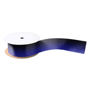 Falln Blue & Black Glitter Gradient Satin Ribbon