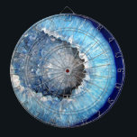 Falln Blue Crystal Geode Dartboard<br><div class="desc">A beautiful blue crystal geode.

Click ‘Customise’ to add your own personalised text!</div>