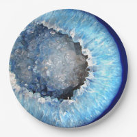 Falln Blue Crystal Geode
