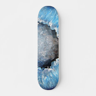 Falln Blue Crystal Geode Skateboard
