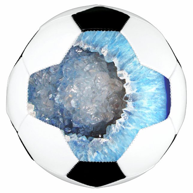 Falln Blue Crystal Geode Soccer Ball (Front)