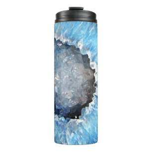 Falln Blue Crystal Geode Thermal Tumbler