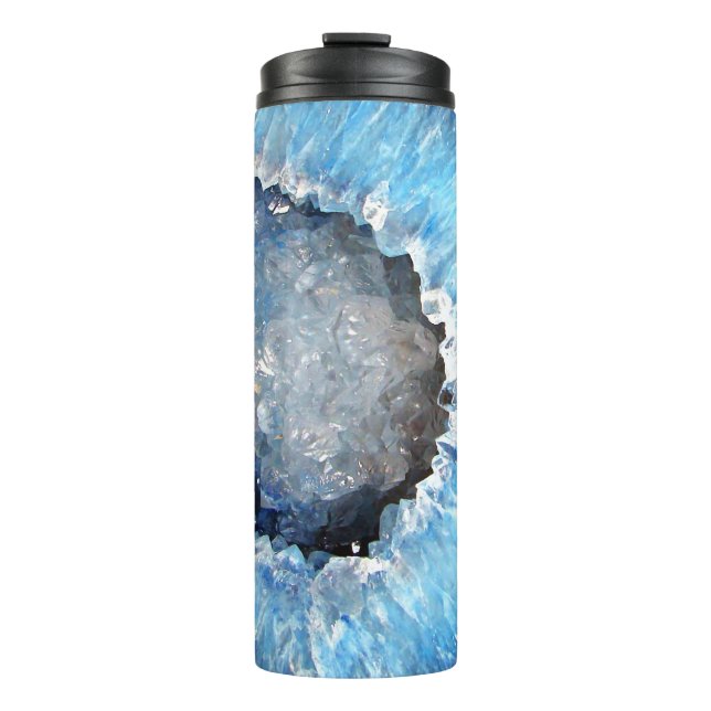 Falln Blue Crystal Geode Thermal Tumbler (Front)