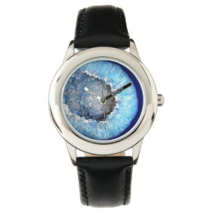 Falln Blue Crystal Geode Watch