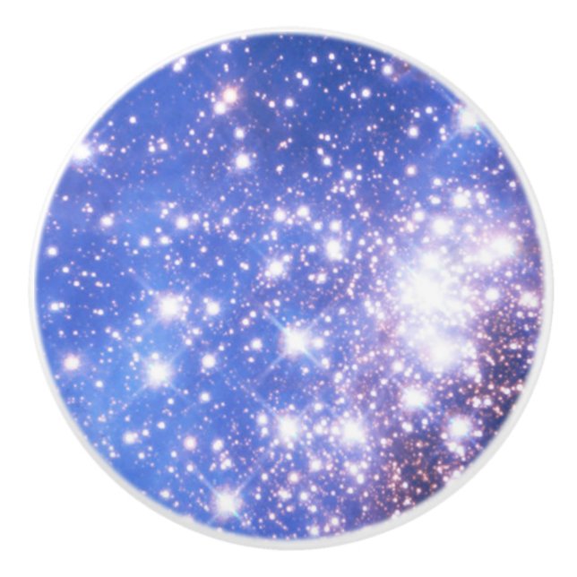 Falln Blue Embrionic Stars Ceramic Knob (Front)