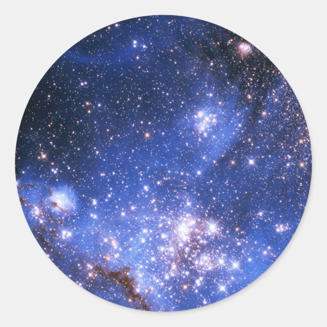 Falln Blue Embrionic Stars Classic Round Sticker (Front)
