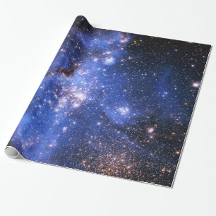 Falln Blue Embrionic Stars Wrapping Paper