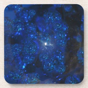 Falln Blue Glass Bubbles Coaster
