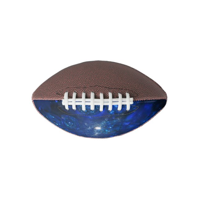 Falln Blue Glass Bubbles Football (Front)