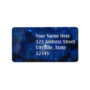 Falln Blue Glass Bubbles Label