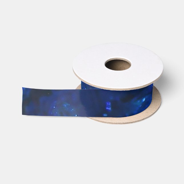 Falln Blue Glass Bubbles Satin Ribbon (Spool)