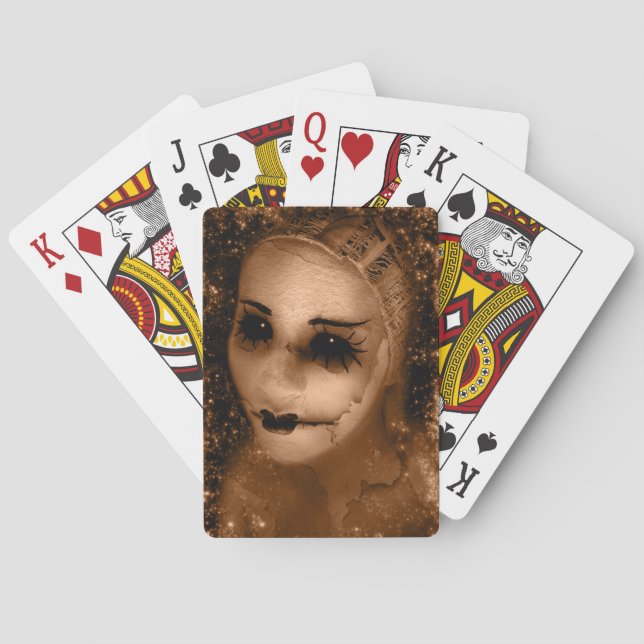 Falln Broken Pierrot Original Art Playing Cards (Back)