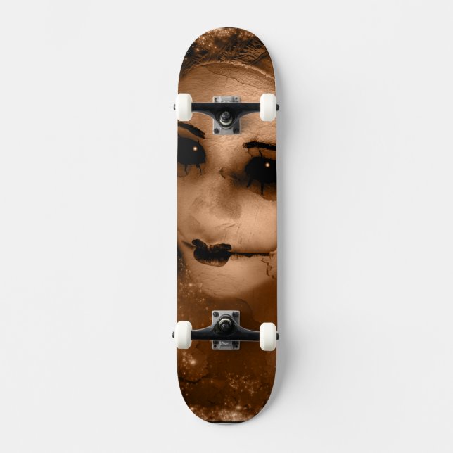 Falln Broken Pierrot Original Art Skateboard (Front)