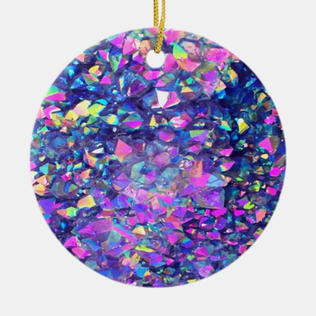 Falln Bubble Crystals Ceramic Ornament (Front)