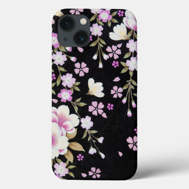 Falln Cascading Pink Flowers Case-Mate iPhone Case (Back)