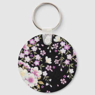 Falln Cascading Pink Flowers Key Ring