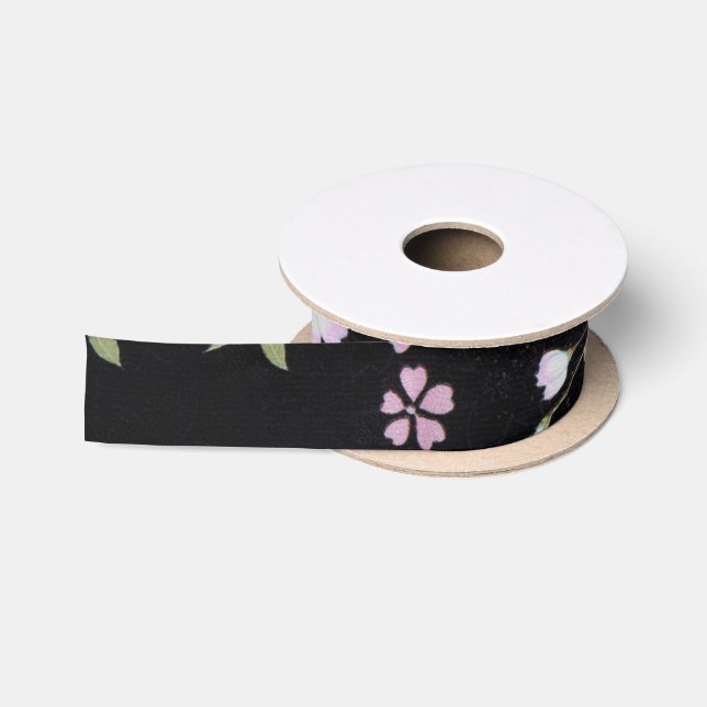 Falln Cascading Pink Flowers Satin Ribbon (Spool)