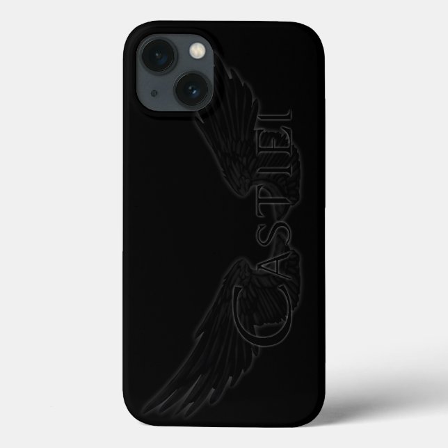 Falln Castiel With Wings Black Case-Mate iPhone Case (Back)