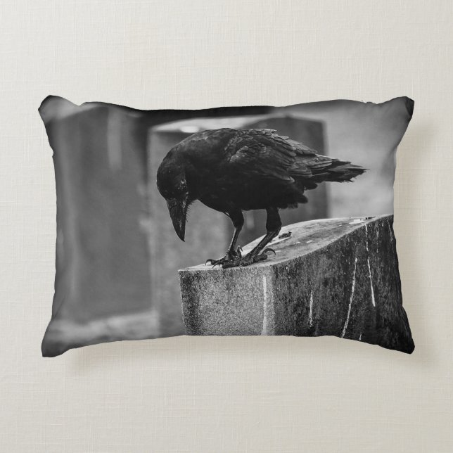 Falln Cemetery Crow Decorative Cushion (Front)