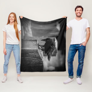 Falln Cemetery Crow Fleece Blanket