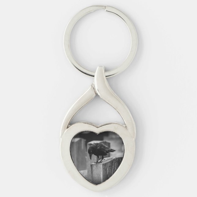 Falln Cemetery Crow Key Ring (Front)