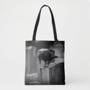 Falln Cemetery Crow Tote Bag