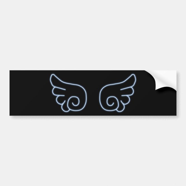 Falln Chibi Angel Wings Bumper Sticker (Front)