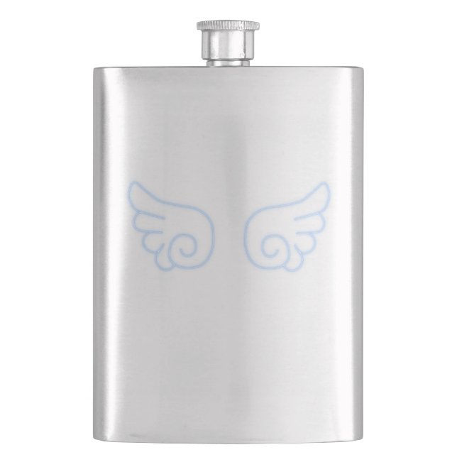 Falln Chibi Angel Wings Hip Flask (Front)